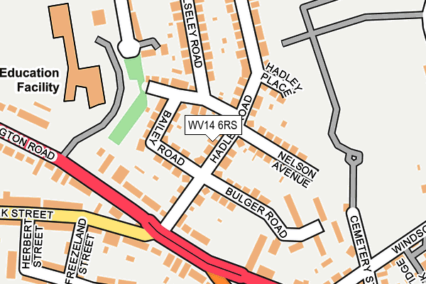 WV14 6RS map - OS OpenMap – Local (Ordnance Survey)