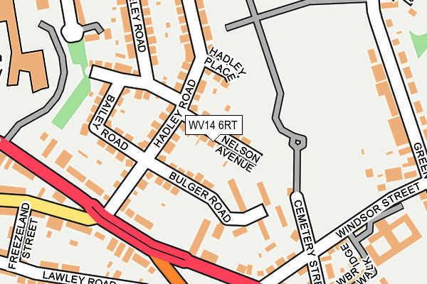 WV14 6RT map - OS OpenMap – Local (Ordnance Survey)