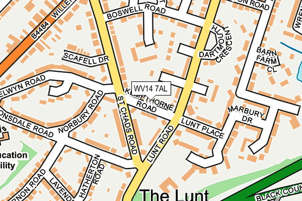WV14 7AL map - OS OpenMap – Local (Ordnance Survey)