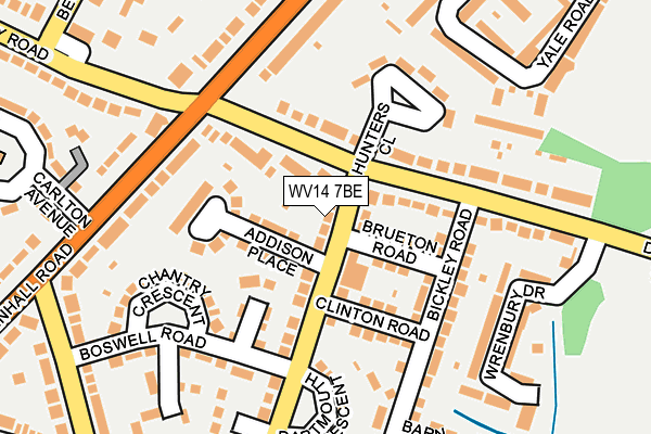 WV14 7BE map - OS OpenMap – Local (Ordnance Survey)