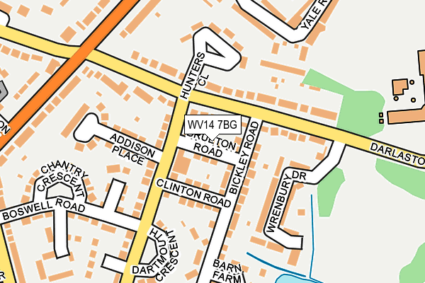 WV14 7BG map - OS OpenMap – Local (Ordnance Survey)