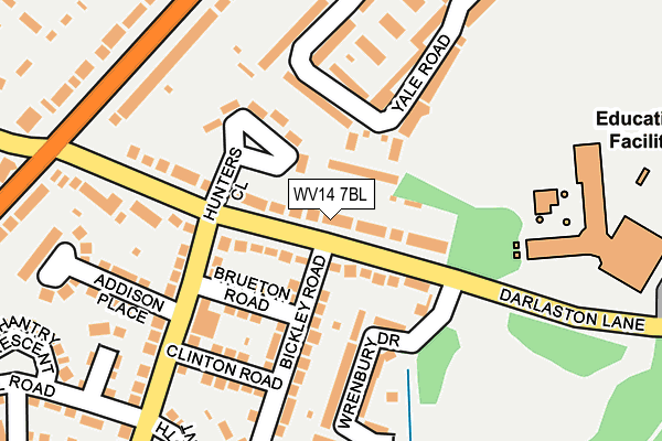 WV14 7BL map - OS OpenMap – Local (Ordnance Survey)