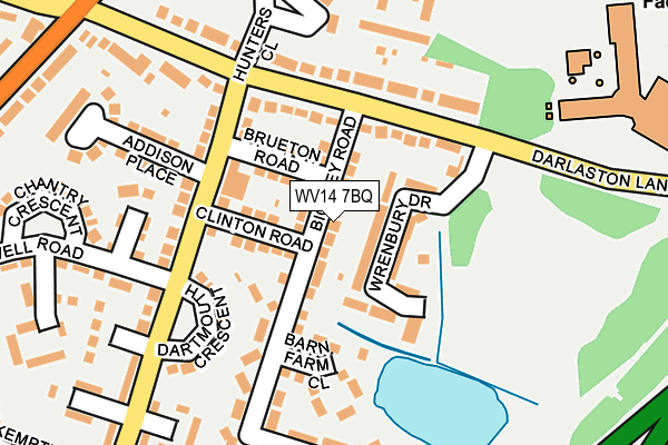 WV14 7BQ map - OS OpenMap – Local (Ordnance Survey)
