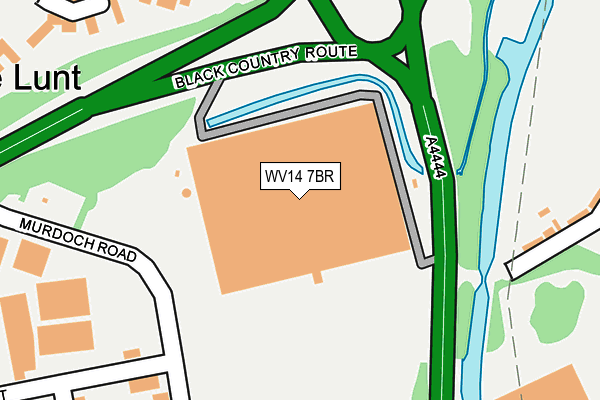 WV14 7BR map - OS OpenMap – Local (Ordnance Survey)