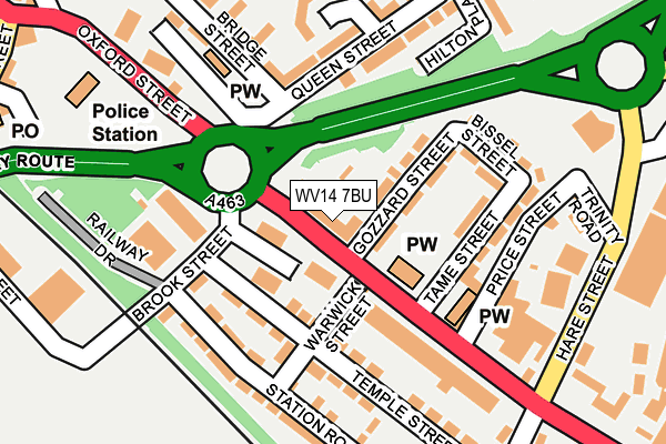 WV14 7BU map - OS OpenMap – Local (Ordnance Survey)