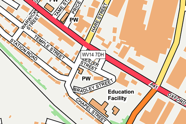 WV14 7DH map - OS OpenMap – Local (Ordnance Survey)