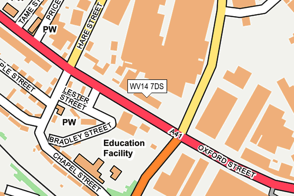 WV14 7DS map - OS OpenMap – Local (Ordnance Survey)