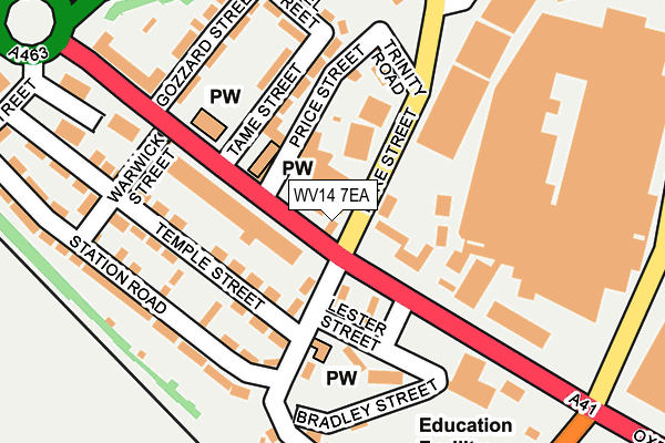 WV14 7EA map - OS OpenMap – Local (Ordnance Survey)