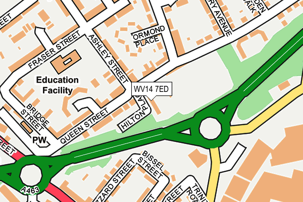 WV14 7ED map - OS OpenMap – Local (Ordnance Survey)