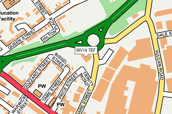 WV14 7EF map - OS OpenMap – Local (Ordnance Survey)