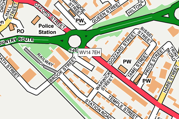 WV14 7EH map - OS OpenMap – Local (Ordnance Survey)