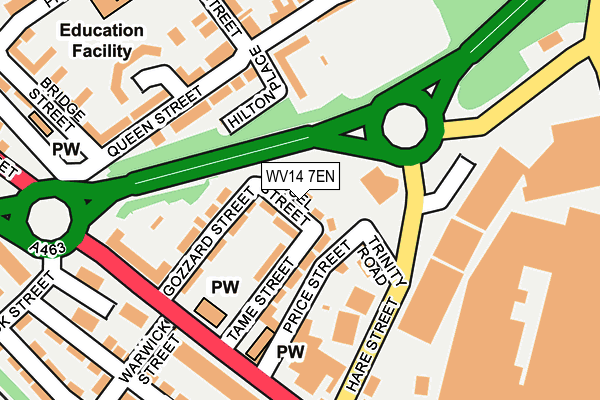 WV14 7EN map - OS OpenMap – Local (Ordnance Survey)