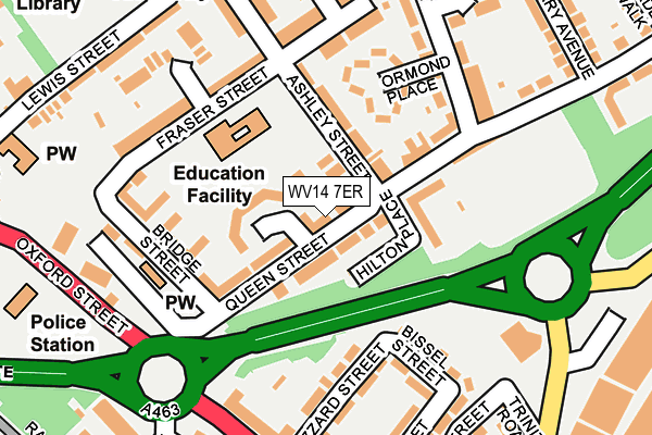 WV14 7ER map - OS OpenMap – Local (Ordnance Survey)