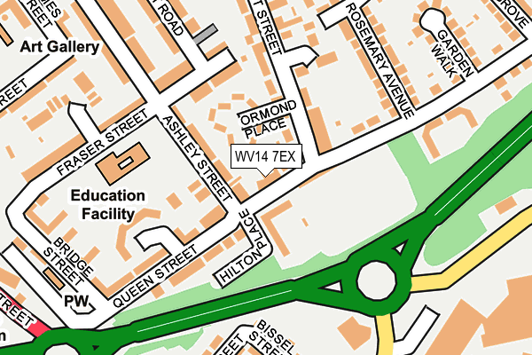 WV14 7EX map - OS OpenMap – Local (Ordnance Survey)