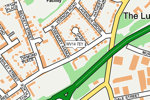WV14 7EY map - OS OpenMap – Local (Ordnance Survey)