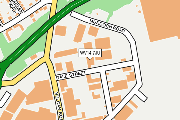 WV14 7JU map - OS OpenMap – Local (Ordnance Survey)