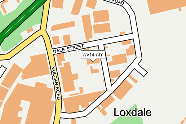 WV14 7JY map - OS OpenMap – Local (Ordnance Survey)