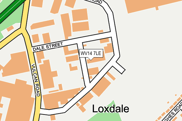 WV14 7LE map - OS OpenMap – Local (Ordnance Survey)