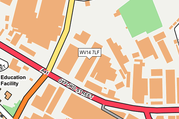 WV14 7LF map - OS OpenMap – Local (Ordnance Survey)