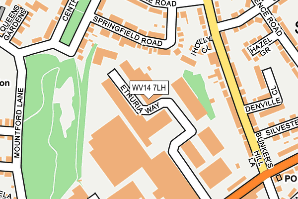 WV14 7LH map - OS OpenMap – Local (Ordnance Survey)