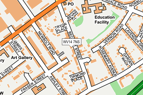 WV14 7NS map - OS OpenMap – Local (Ordnance Survey)