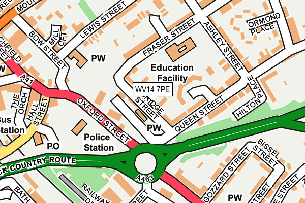 WV14 7PE map - OS OpenMap – Local (Ordnance Survey)