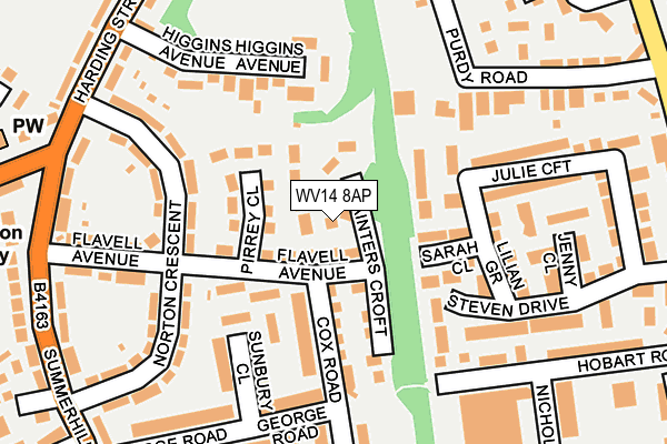 WV14 8AP map - OS OpenMap – Local (Ordnance Survey)