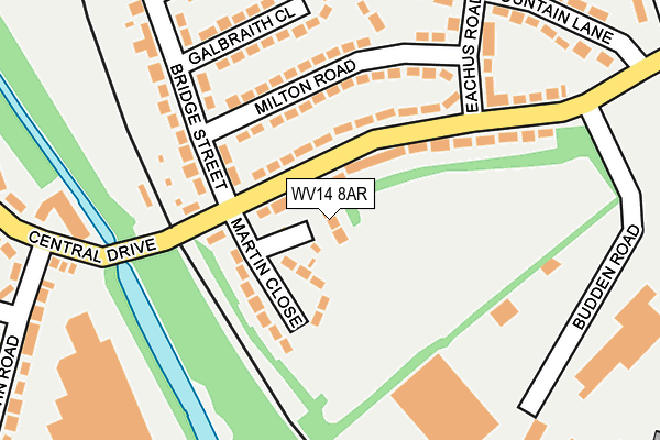 WV14 8AR map - OS OpenMap – Local (Ordnance Survey)