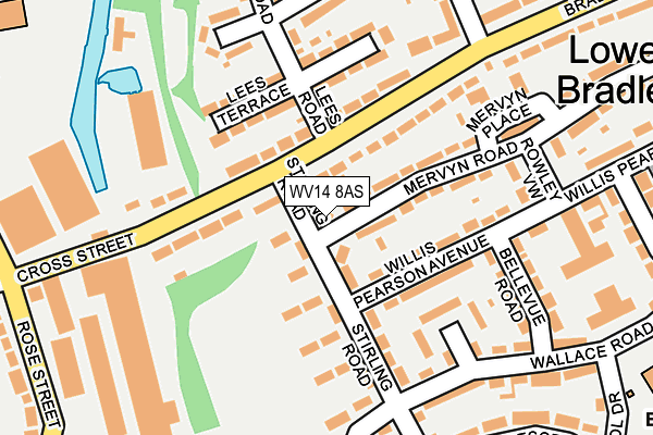 WV14 8AS map - OS OpenMap – Local (Ordnance Survey)