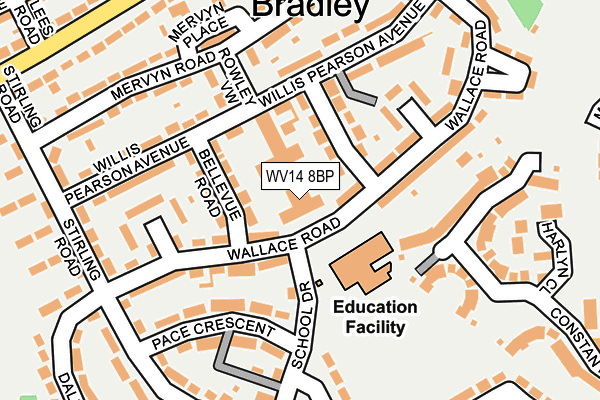 WV14 8BP map - OS OpenMap – Local (Ordnance Survey)