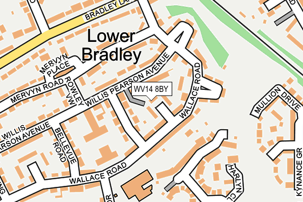 WV14 8BY map - OS OpenMap – Local (Ordnance Survey)