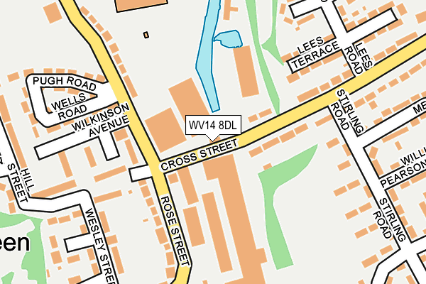 WV14 8DL map - OS OpenMap – Local (Ordnance Survey)