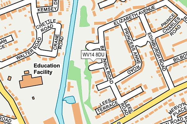 WV14 8DU map - OS OpenMap – Local (Ordnance Survey)