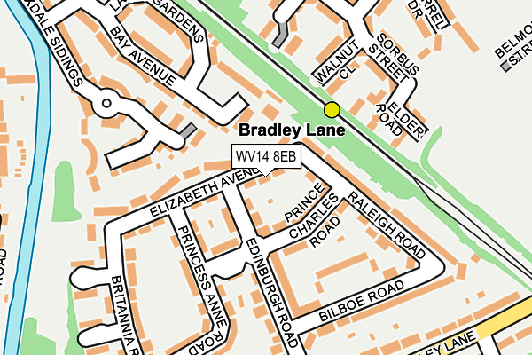 WV14 8EB map - OS OpenMap – Local (Ordnance Survey)