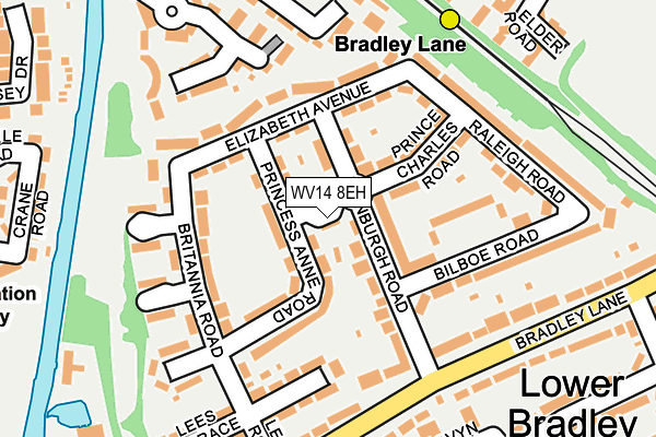 WV14 8EH map - OS OpenMap – Local (Ordnance Survey)