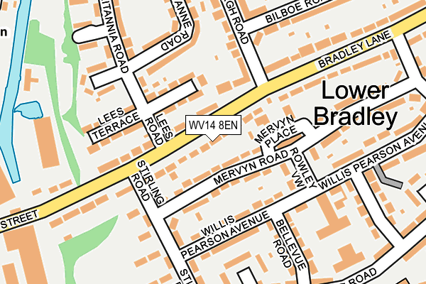 WV14 8EN map - OS OpenMap – Local (Ordnance Survey)