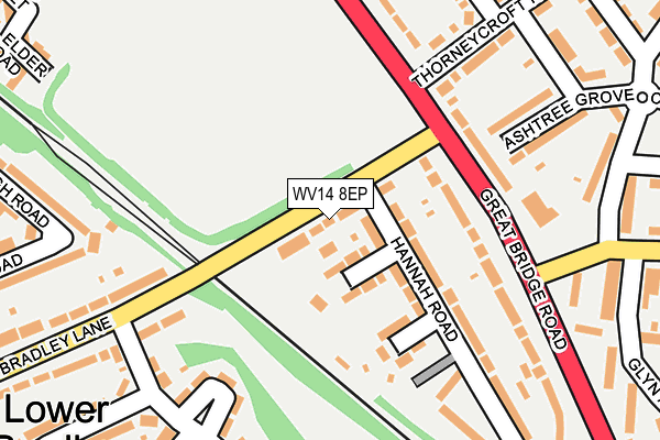 WV14 8EP map - OS OpenMap – Local (Ordnance Survey)