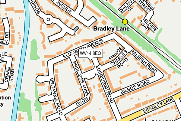 WV14 8EQ map - OS OpenMap – Local (Ordnance Survey)