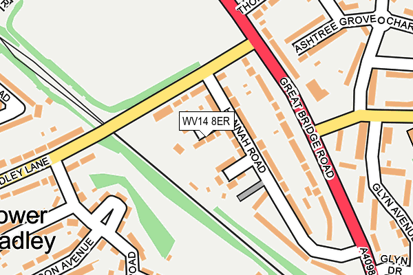 WV14 8ER map - OS OpenMap – Local (Ordnance Survey)