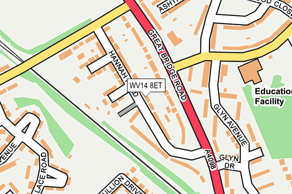 WV14 8ET map - OS OpenMap – Local (Ordnance Survey)