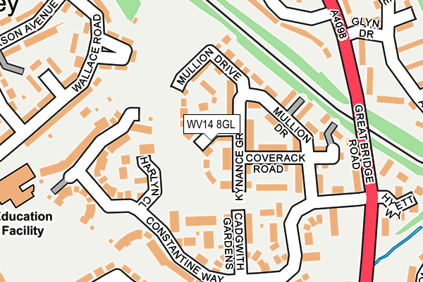 WV14 8GL map - OS OpenMap – Local (Ordnance Survey)