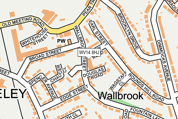 WV14 8HJ map - OS OpenMap – Local (Ordnance Survey)