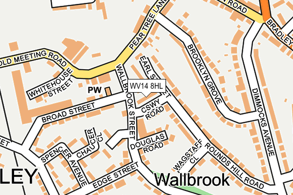 WV14 8HL map - OS OpenMap – Local (Ordnance Survey)