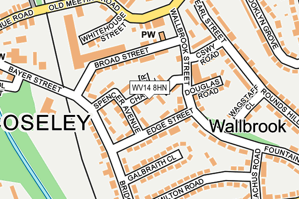 WV14 8HN map - OS OpenMap – Local (Ordnance Survey)