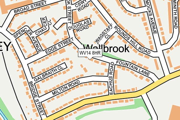 WV14 8HR map - OS OpenMap – Local (Ordnance Survey)