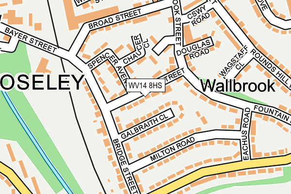 WV14 8HS map - OS OpenMap – Local (Ordnance Survey)