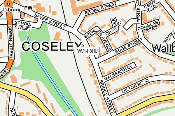 WV14 8HU map - OS OpenMap – Local (Ordnance Survey)