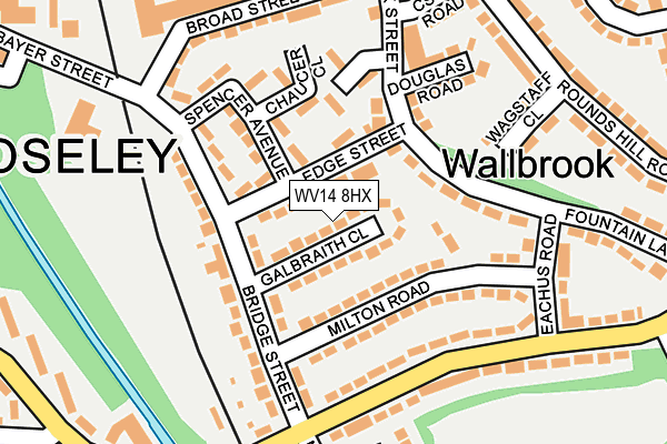 WV14 8HX map - OS OpenMap – Local (Ordnance Survey)