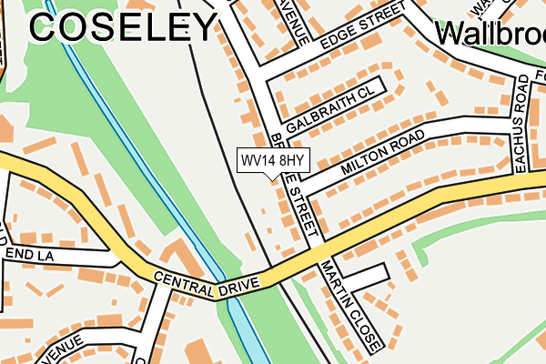 WV14 8HY map - OS OpenMap – Local (Ordnance Survey)