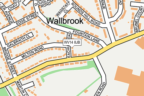 WV14 8JB map - OS OpenMap – Local (Ordnance Survey)